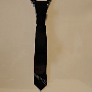 Ladies Tied Necklace Elegant Black Necktie
